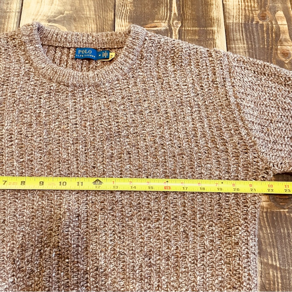 Polo Ralph Lauren Women’s Medium Brown Chunky Knit Wool-Blend Sweater - Picture 5 of 6